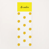 Golden Yellow Wildflower Photo Name Monogram ヨガマット (正面)