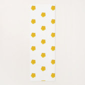 Golden Yellow Wildflower Photo Name Monogram ヨガマット (裏面)