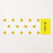 Golden Yellow Wildflower Photo Name Monogram ヨガマット (正面(横))
