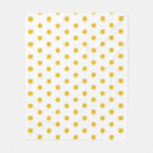 Golden Yellow Wildflowers Photo Pattern フリースブランケット (正面)