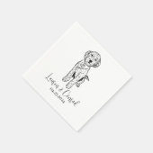 Goldendodle Labradodle カスタムDodle.Napkin Dog結婚's スタンダードカクテルナプキン (角)