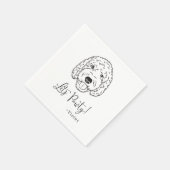 Goldendodle Labradodle カスタムDodle.Napkin Dog結婚's スタンダードカクテルナプキン (角)