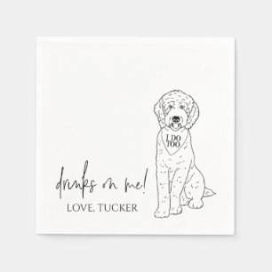 Goldendodle Labradodle カスタムDodle.Napkin Dog結婚's スタンダードカクテルナプキン