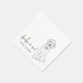 Goldendodle Labradodle カスタムDodle.Napkin Dog結婚's スタンダードカクテルナプキン (角)
