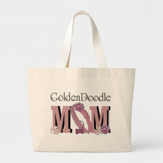 GoldenDoodleのお母さん ラージトートバッグ (正面)