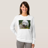 Goldendoodleのかわいいフード付きスウェットシャツ、"私は私の落書きを愛します! " tシャツ (正面フル)