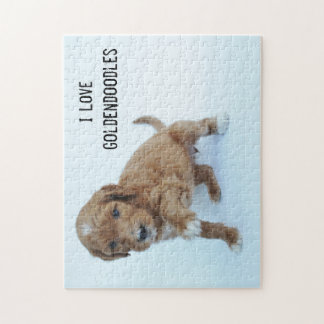 Goldendoodleの子犬のジグソーパズル ジグソーパズル