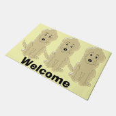 Goldendoodleドッグデザイン ドアマット (アングル)