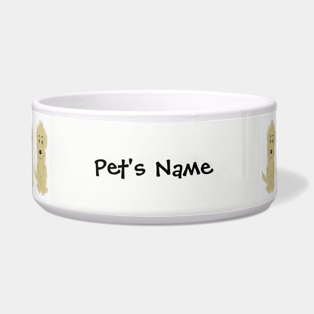 Goldendoodleドッグデザイン ボウル (正面)