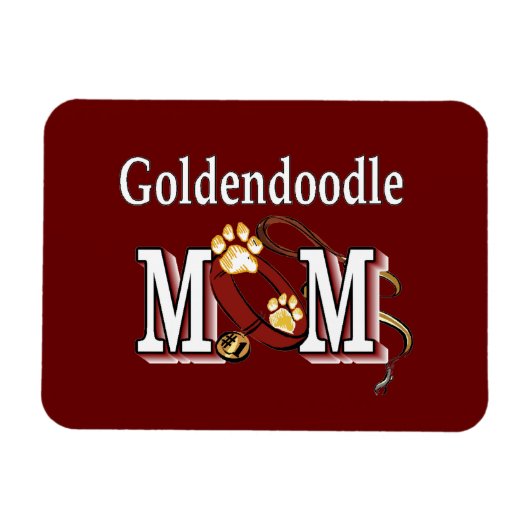 Goldendoodleママの贈り物 マグネット (横)