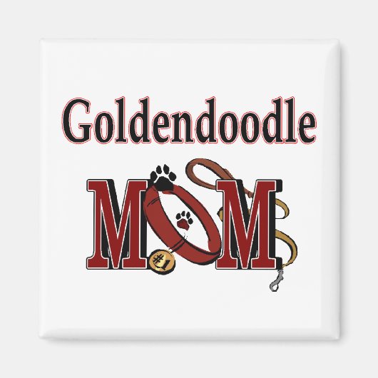 Goldendoodleママの贈り物 マグネット (正面)
