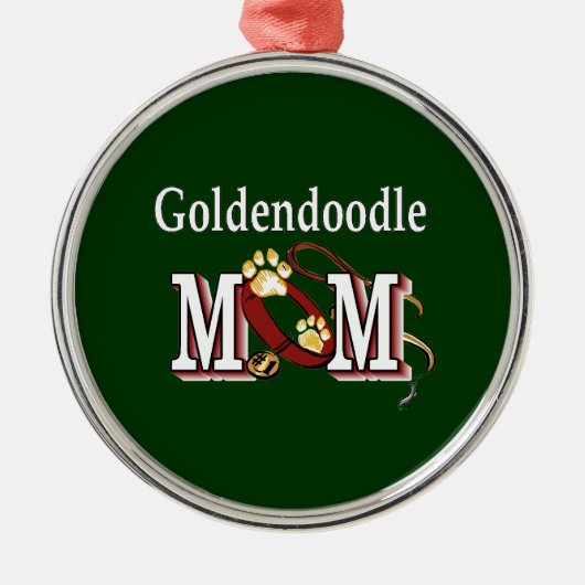 Goldendoodleママの贈り物 メタルオーナメント (正面)