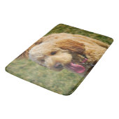 Goldendoodle犬の写真 バスマット (アングル)