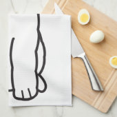 Goldendoodle犬の漫画 キッチンタオル (四つ折り)