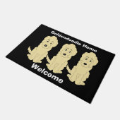 Goldendoodle犬の設計のdoormat ドアマット (アングル)