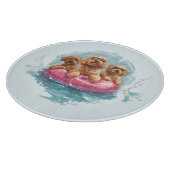 Goldendoodle犬サマーパイナップルプール浮き カッティングボード (角)