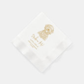 Goldendoodle犬パーソナライズされたが私に飲む 縁ありカクテルナプキン (角)