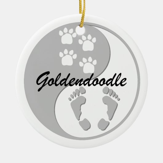 goldendoodle セラミックオーナメント (正面)