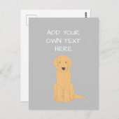 Goldendoodle パーソナライズされた Do名はがき ポストカード (正面/裏面)