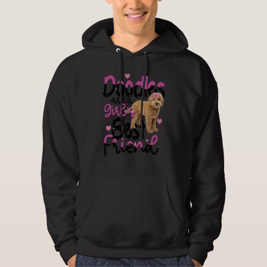 Goldendoodle Are A Girls Best Friend Dog Cute Gold パーカ (正面)