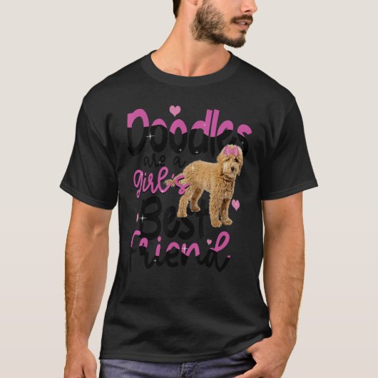 Goldendoodle Are A Girls Best Friend Dog Cute Gold Tシャツ (正面)