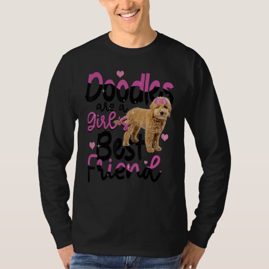 Goldendoodle Are A Girls Best Friend Dog Cute Gold Tシャツ (正面)