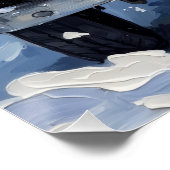 Goldendoodle Christmas Red Truck Holiday ポスター (コーナー)