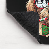 Goldendoodle Christmas Reindeer Holiday Dog Lover  マウスパッド (コーナー)