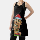 Goldendoodle Christmas Santa Funny Dog Lover Gift エプロン (インサイチュ)