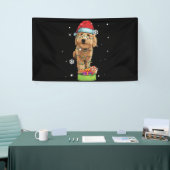 Goldendoodle Christmas Santa Funny Dog Lover Gift 横断幕 (トレードショー)