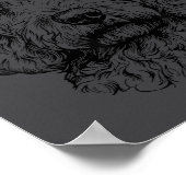 Goldendoodle Christmas Santa Hat Xmas Pajama Golde ポスター (角)