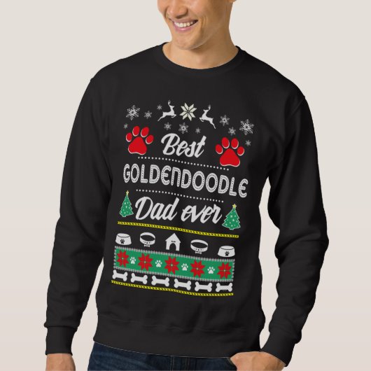 Goldendoodle Dad Ugly Christmas スウェットシャツ (正面)