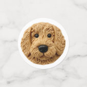 Goldendoodle Dog 3D インスパイアード コンフェッティ (スモール正面)
