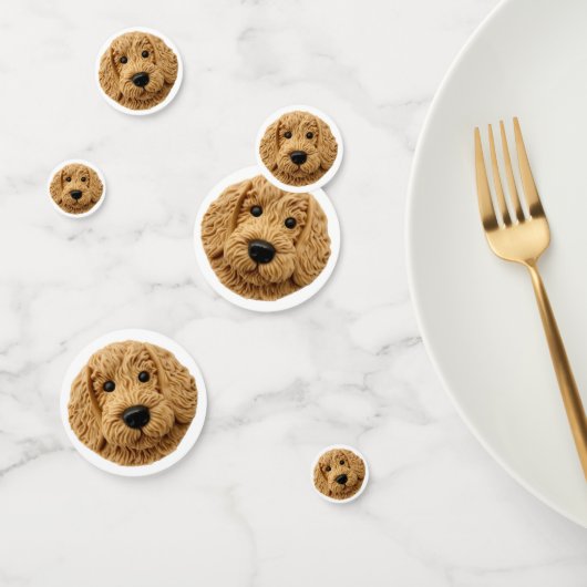 Goldendoodle Dog 3D インスパイアード コンフェッティ (グループ)