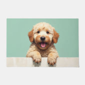 Goldendoodle Dog Doormat Art ドアマット (正面)