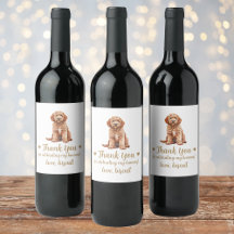 Goldendoodle Dog I Do Too's Wine 結婚 Label
