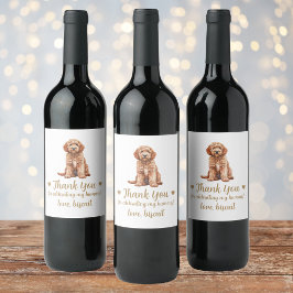 Goldendoodle Dog I Do Too's Wine 結婚 Label ワインラベル