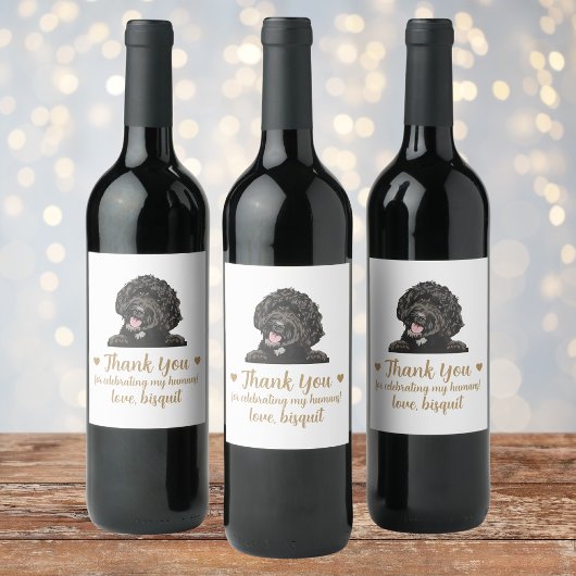 Goldendoodle Dog I Do Too's Wine 結婚 Label ワインラベル