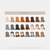 Goldendoodle dog mix アクリルサイン (正面)