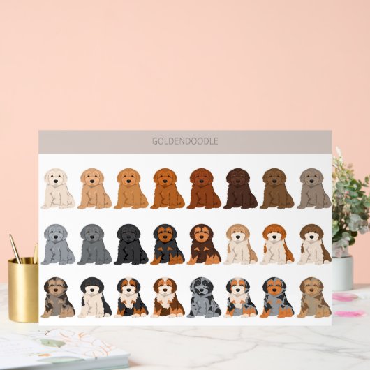 Goldendoodle dog mix アクリルサイン (ウェディング)