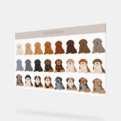 Goldendoodle dog mix アクリルサイン (傾斜)