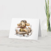 Goldendoodle Dog Pilot Airplane カード (正面)