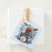 Goldendoodle Dog Playing Drums フェイバータグ (インサイチュ)