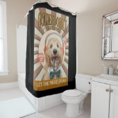 Goldendoodle Dog Record Company Canvas シャワーカーテン (インサイチュ)