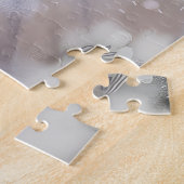 Goldendoodle Dog Riding Motorcycle Christmas ジグソーパズル (側面)