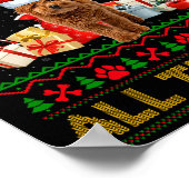 Goldendoodle Dog Ugly Christmas Sweaters Pet Dog L ポスター (角)