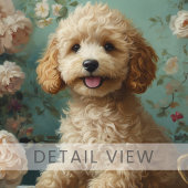 Goldendoodle Dog Vintage Tea キャンバスプリント