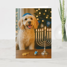 Goldendoodle Hanukkah Card カード