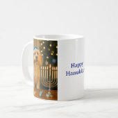 Goldendoodle Hanukkah Christmaskah コーヒーマグカップ (正面左)