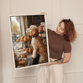 Goldendoodle in French Bakery Art キャンバスプリント